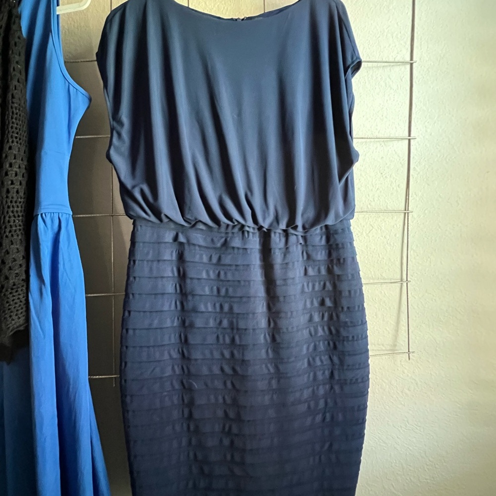 Adrianna Papell Navy Blue Dress